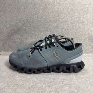 On Running Cloud X Womens Shoes Size 7.5 Blue & Grey Low Top Athletic Sneakers